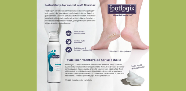 footlogix tehokas jalkojenhoitosarja, 1dd kosteuttava jalkavoide