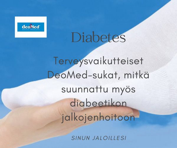 sukat diabeetikoille, hoitavat sukat, kiristämätön sukka, deomed sukat